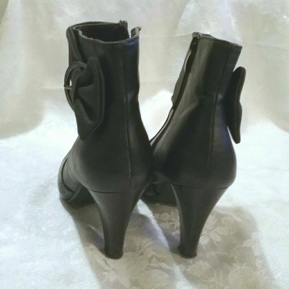 Charming Charlie Bow Trimmed Vegan Leather Boots - Picture 3 of 6